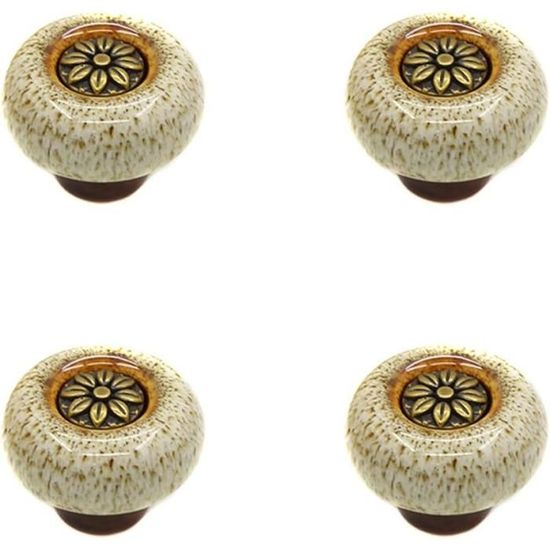 Lot De 4 Poignées Rétro Coquille – Bronze, Poignées Pour Tiroirs Armoire Meubles 96214803
