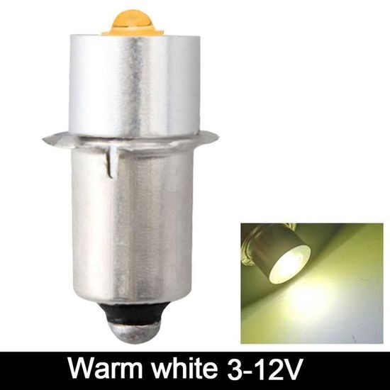 Lampadina LED 3V Per Torcia P13.5 - Luce Bianca Fredda O Calda, Da 3.2V A 30V