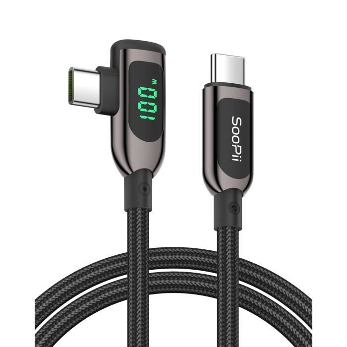 Câble Micro USB vers USB noir, Câble Micro USB vers USB à angle droit, Appareils GPS de la série