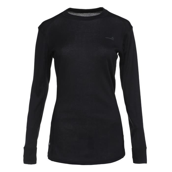 1ER PRIX Lot de 2 T-shirts de randonnée Prima Warm SML - Femme - Noir