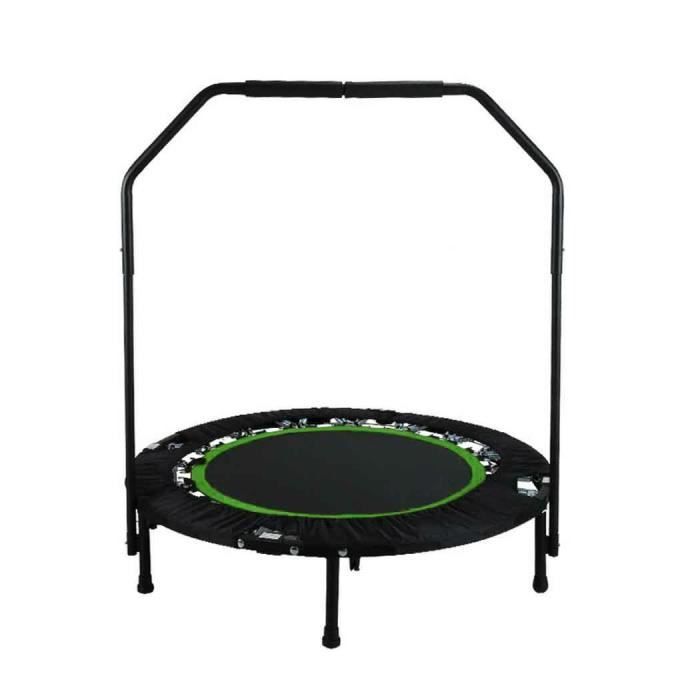 ANCHEER Trampoline fitness pliable pour adulte enfant / Trampoline jardin Ø 102 cm / Poignée réglable - Vert