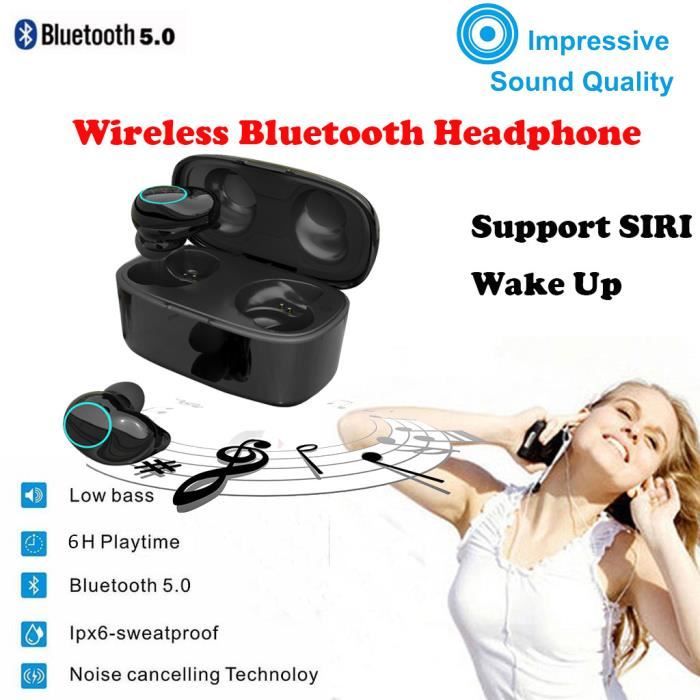Sans fil Bluetooth 5.0 Salut-Fi Waterproof Sound mains libres Bluetooth écouteurs LEI90417001