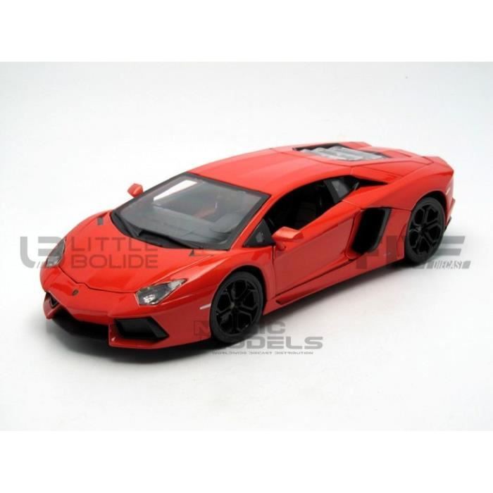 Voiture Miniature de Collection - BBURAGO 1/18 - LAMBORGHINI Aventador LP 700-4 - 2011 - Orange - 11033OR