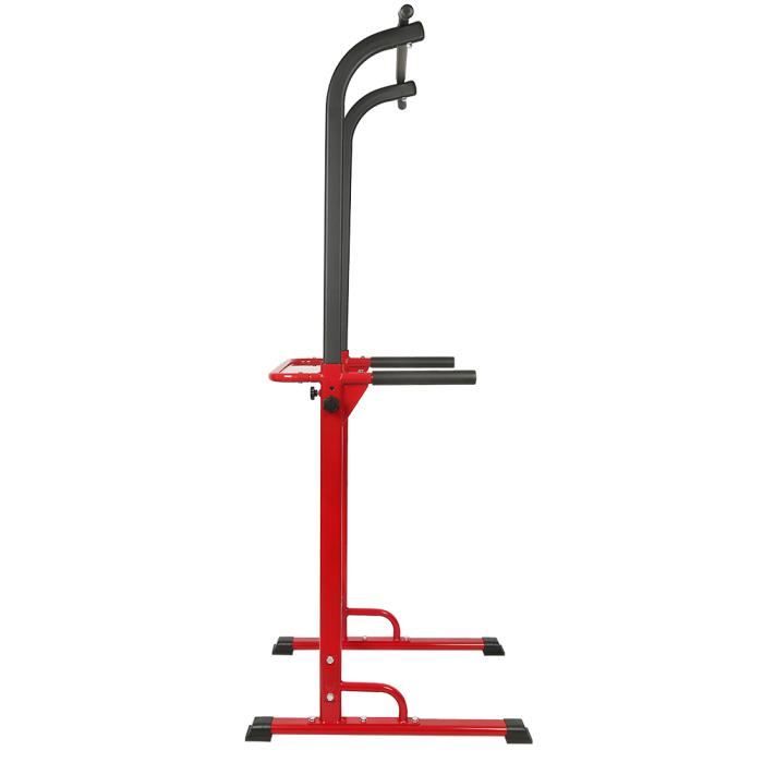 Power Tower Dip Station Chaise Romaine Barre de traction multifonction hauteur réglable Appareil d'entraînement pour la musculation