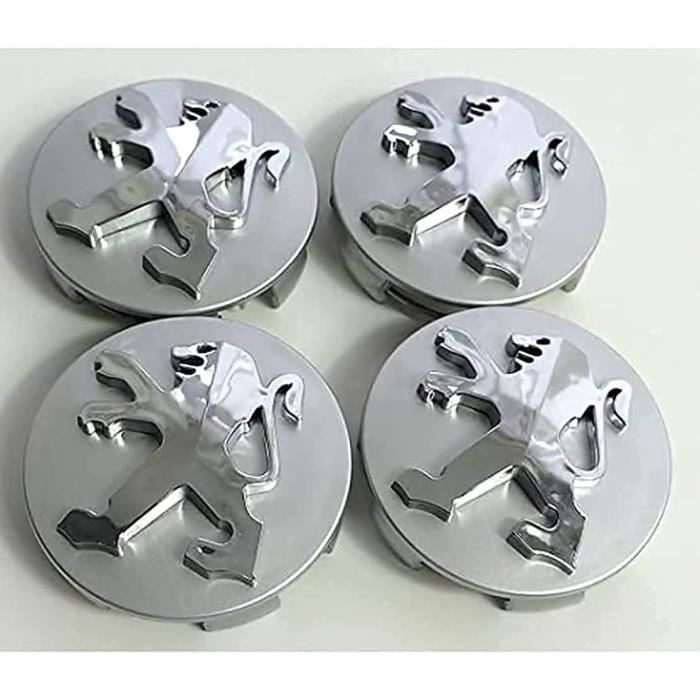 4 pièces Cache-Moyeux pour Peugeot 108 208 2008 308 3008 4008 508 5008 60mm, Centre de Jante Capuchons, Cache Moyeu Centre de R A562