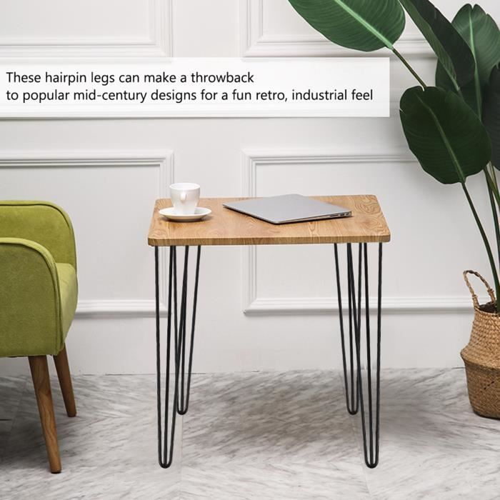 Nouvelle Arrivee HB037 4 pièces - ensemble 28 pouces - 30 pouces épingle à cheveux meubles en métal pieds de table bureau