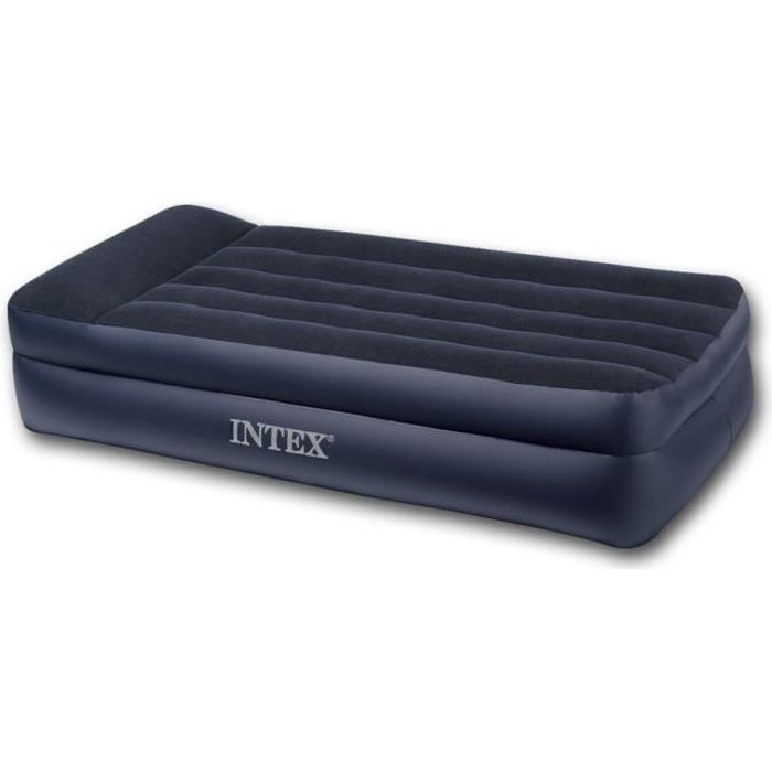 Matelas Gonflable Doux Intex avec Pompe Electrique Integree 1 Personne