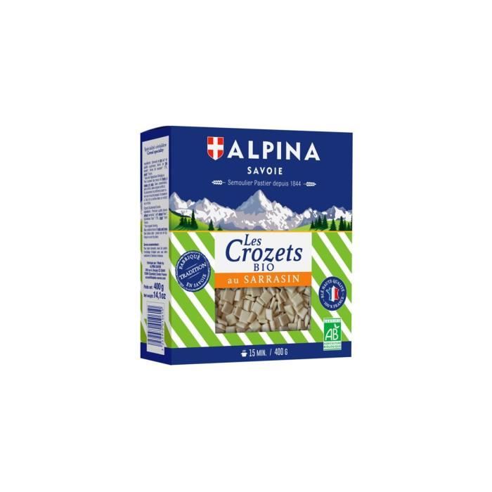 Pâtes Crozet au sarrasin bio de Alpina Savoie - 400g