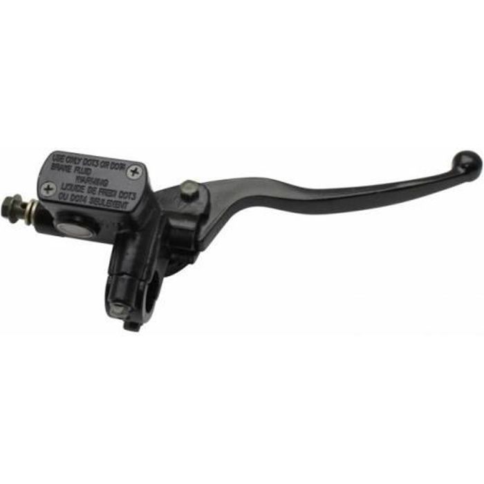 Maître cylindre frein avant noir P2R pour moto DOT4 vis banjo Ø10mm pas 125