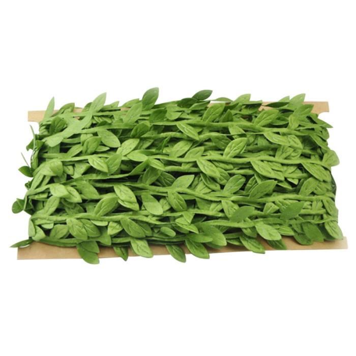 40M feuilles vertes artificielles accessoires de guirlande de tissu décoratif CLOTURE - CANISSE - BRISE VUE - GRILLAGE - PANNEAU