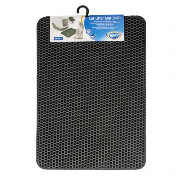 Duvo+ Tapis de litière pour chat Swift 45x65 cm Noir