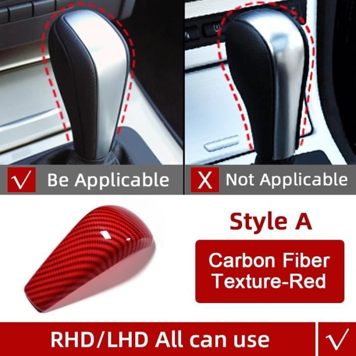 Style A Texture Red -Autocollant de changement de vitesse pour BMW E90, E92, E93, E60, E48, E85, E53, F01, 3, 5, X3, X5