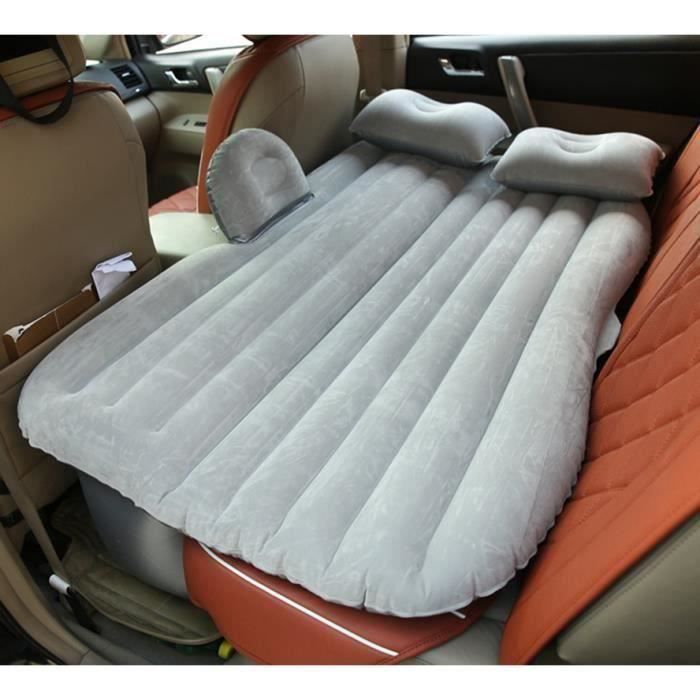 Voiture Voyage Matelas gonflable Air Lit Seat Camping Universal SUV Retour Couch Gris Argent