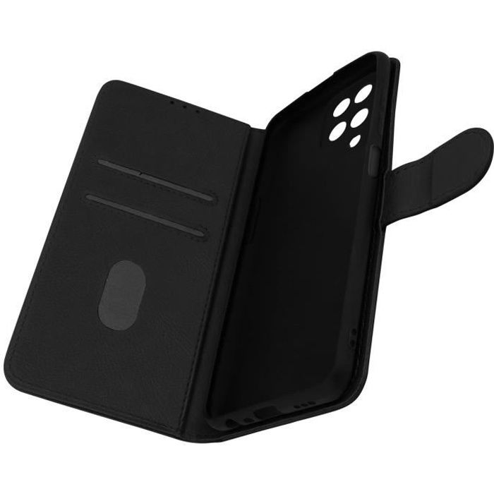 Étui Samsung Galaxy M12 Protection avec Porte-carte Fonction Support noir Noir