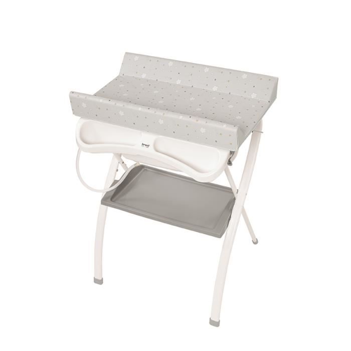 BREVI Table à langer pliante Lindo ergonomico Etoiles