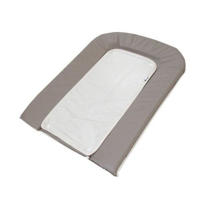 Candide Matelas à Langer Gris + 1 Eponge Pressionnée