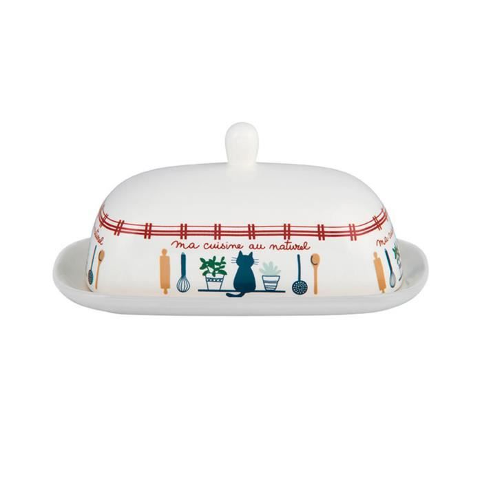 Beurrier Ma Cuisine au Naturel Ustensile Décor Chat DLP Derrière La Porte