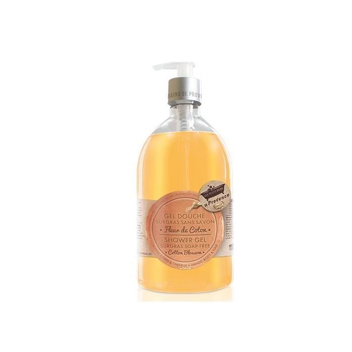Gel douche Fleur de Coton les PETITS BAINS de Provence (500 ml).