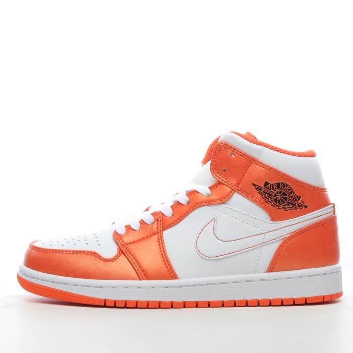 Airs-Jordans 1 Retro Mid SE Electro Orange DM3531-800 BASKETS Homme Femme Sz-39