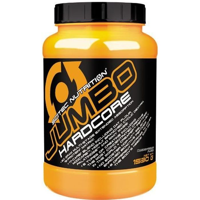 Jumbo hardcore 1530g BANANE - Scitec Proteine Gainer Creatine Whey