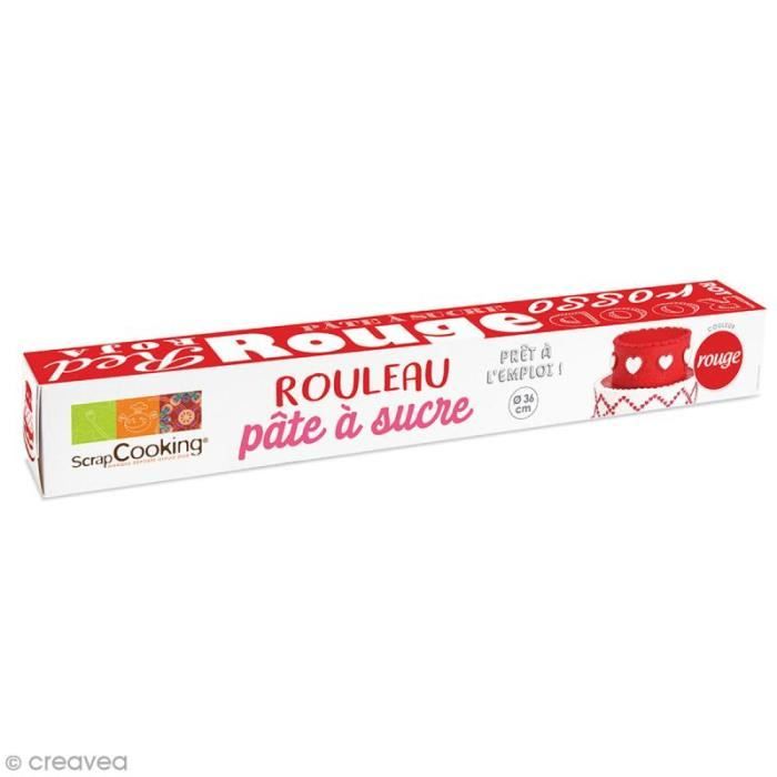 Rouleau de Pâte à sucre - Rouge - 36 cm