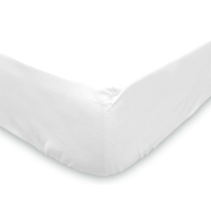 SOLEIL D'OCRE Protège-matelas molleton 90x190 cm blanc