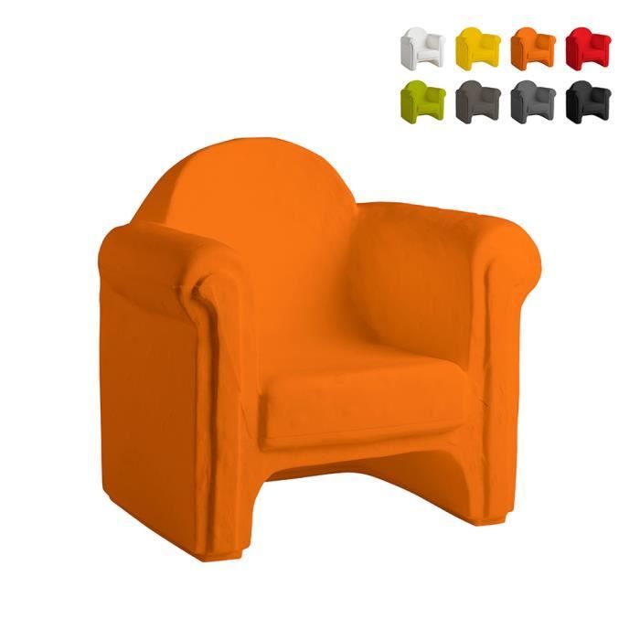 Easy Chair chaise fauteuil pour la maison et les établissements publics Slide, Couleur: Orange