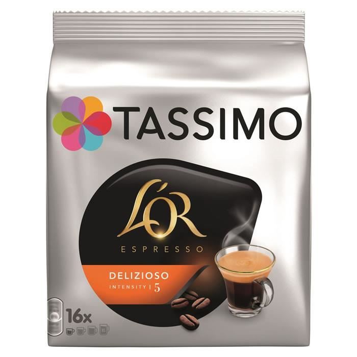 LOT DE 5 - TASSIMO : L'Or Espresso Delizioso - 16 Dosettes de Café