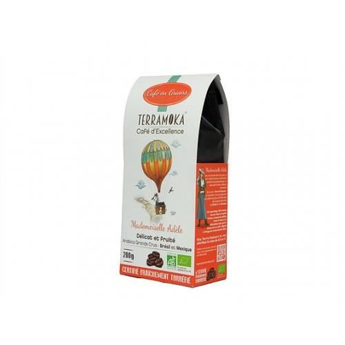 Café bio en grains 100% Arabica Brésil et Méxique - Adèle - Terramoka