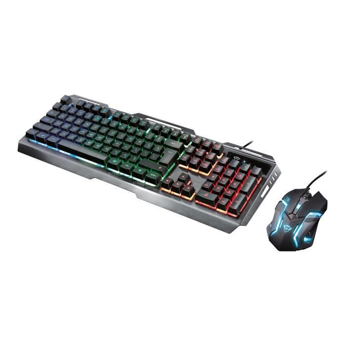 Trust GXT 845 Tural Gaming Combo Ensemble clavier et souris rétro-éclairé USB italien