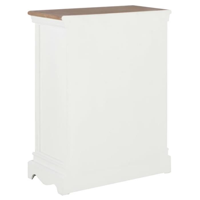 SWT Buffet Blanc 60 x 30 x 80 cm Bois massif