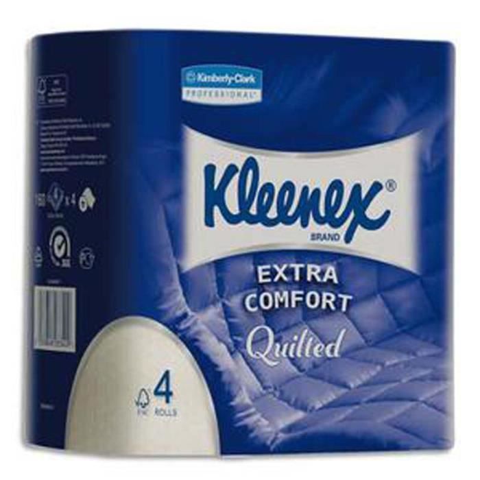 Lot de 6 Paquets de 4 rouleaux de papier toilette 4 plis 160 formats coloris blanc
