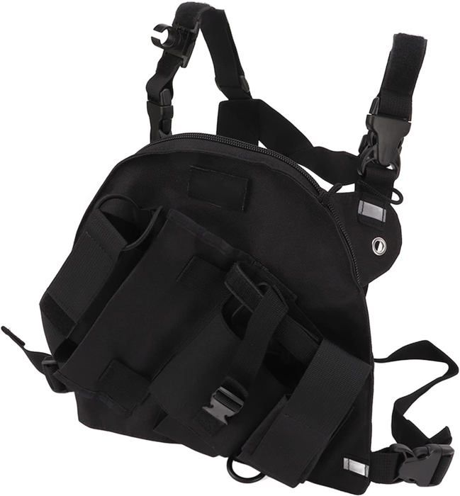 Porte-harnais de radio robuste pour poitrine, pochette ontale