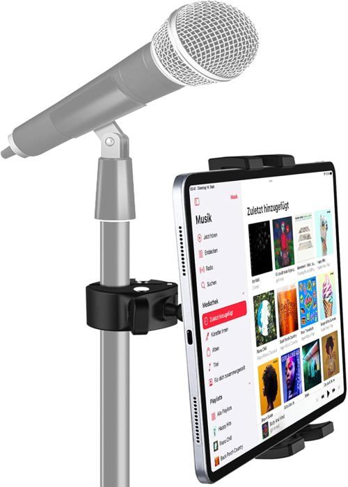 Plateau Support Microphone Réglable - 22x16,5 Cm, Charge Max 2,5 Kg, Fixation Universelle Pour Pied De Micro - 8