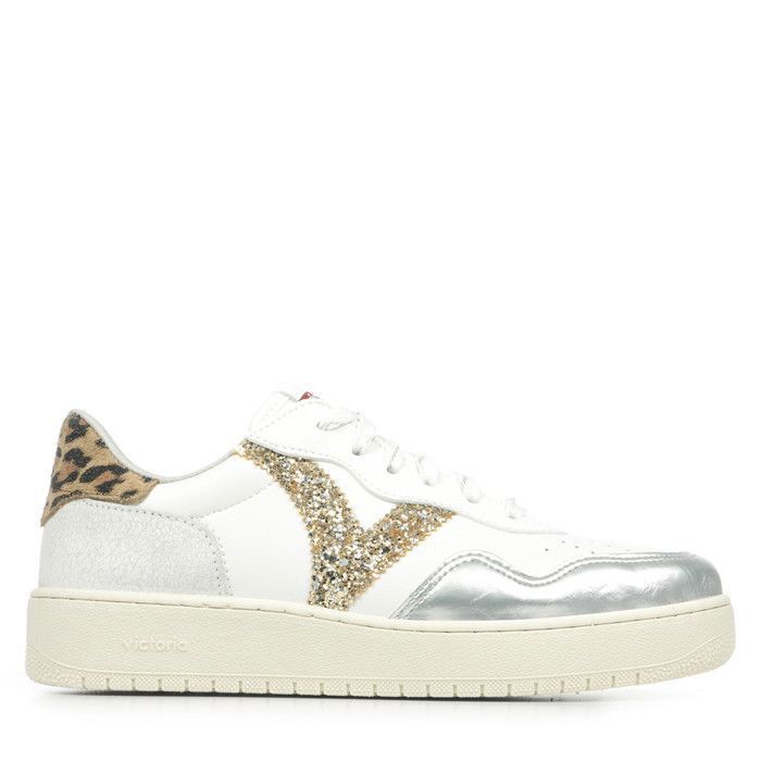 Victoria Baskets imprimé métallisé et animalier femme Victoria Madrid