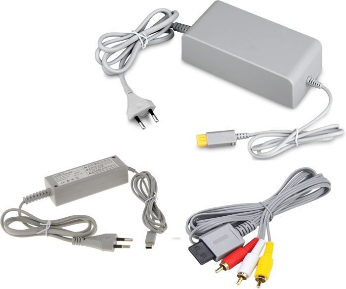 Link e : Chargeur Secteur Gamepad Cable AV et Alimentation Compatible avec la Console Nintendo Wii U