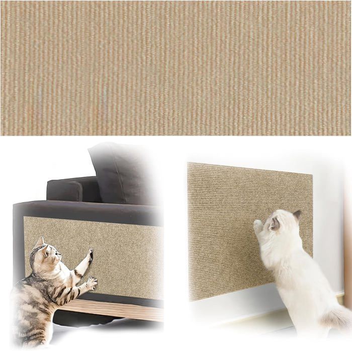 Comparer les prix de Climbing Cat Scratcher,Tapis à gratter Autocollant pour Chat,DIY Trimmable Chats Grattoir,Tapis griffoir autocollant,Tapis (Blanc)