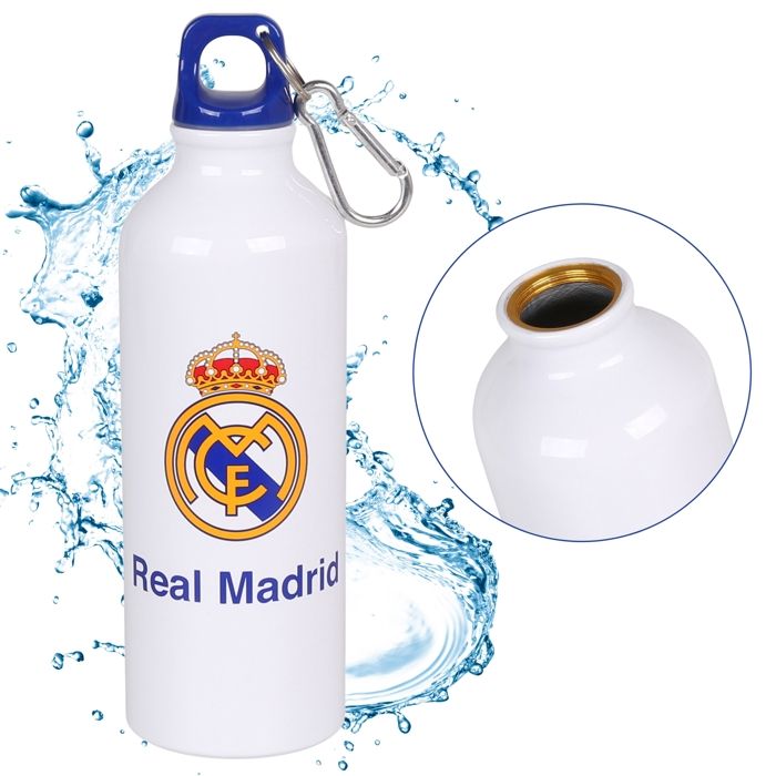 REAL MADRID Bouteille Isotherme Officielle 550 Ml Double Paroi Acier Bleu - Produit Club CyP Brands