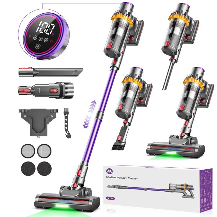 Aspirateur Balai sans Fil - MAUOKE - V15S - 700W - 70 Min Autonomie - Filtration HEPA - 1.8L