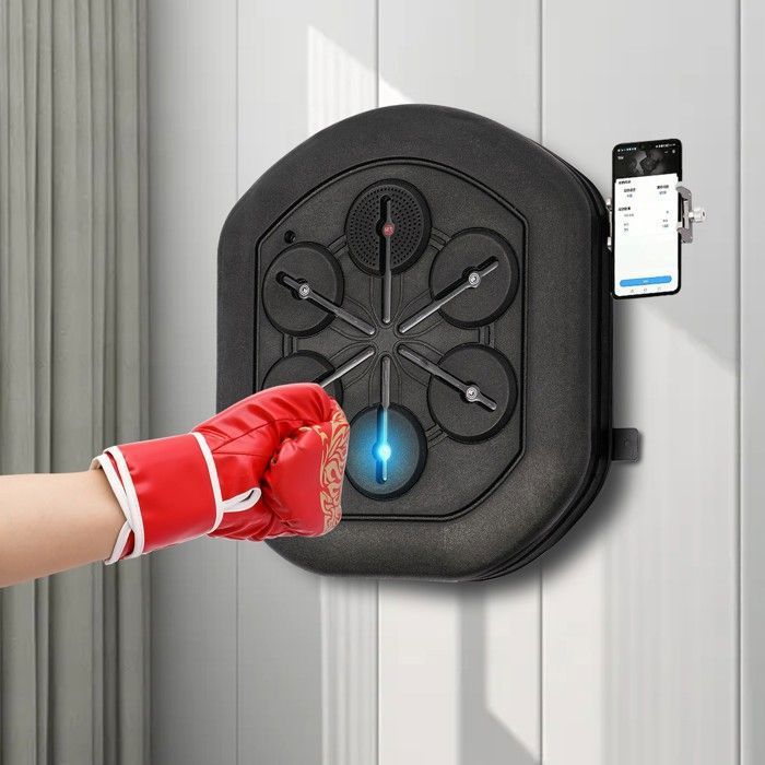 Machine de boxe à musique intelligente avec lumière LED Mur Boxing prend en charge Bluetooth 2 modes dentraînement Music Punch
