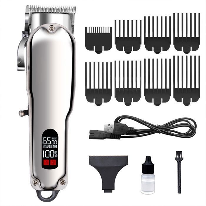 Kit de coupe de cheveux Pro Hair Clipper pour hommes tondeuse à cheveux professionnelle tondeuse à barbe sans fil YYV