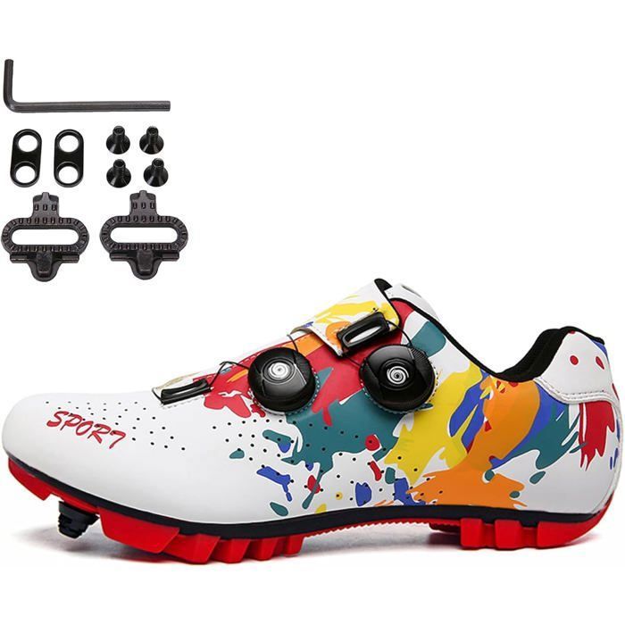 Chaussures de Cyclisme pour Hommes Femmes Chaussures de VTT Respirant
