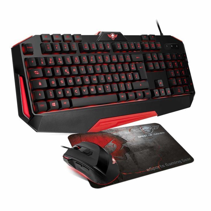 Clavier Spirit of Gamer SOG-3IN1-ES – Pro MK3 avec Souris incluse USB AZERTY - vue 4