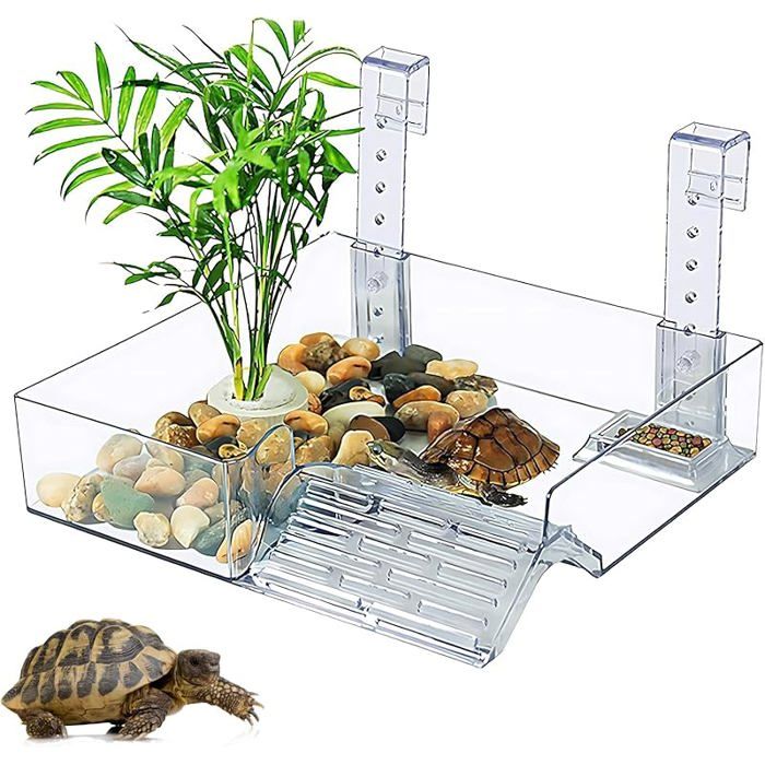 Terrasse De Repos De Tortue Trparente Plate-Forme De Repos De Reptile Aquatique Plate-Forme De Repos Suspendue pour Tortues M