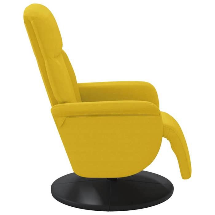 Confortable Fauteuil inclinable Chaise-sofa pour relax avec repose-pied jaune velours __27184
