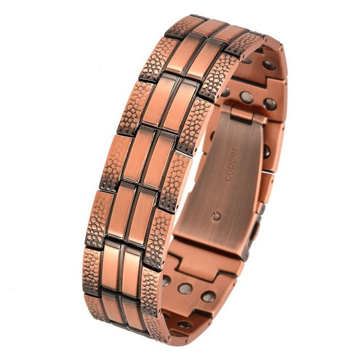 XJYDNCG Bracelet Homme en Cuivre - Finition Bronze Ancien