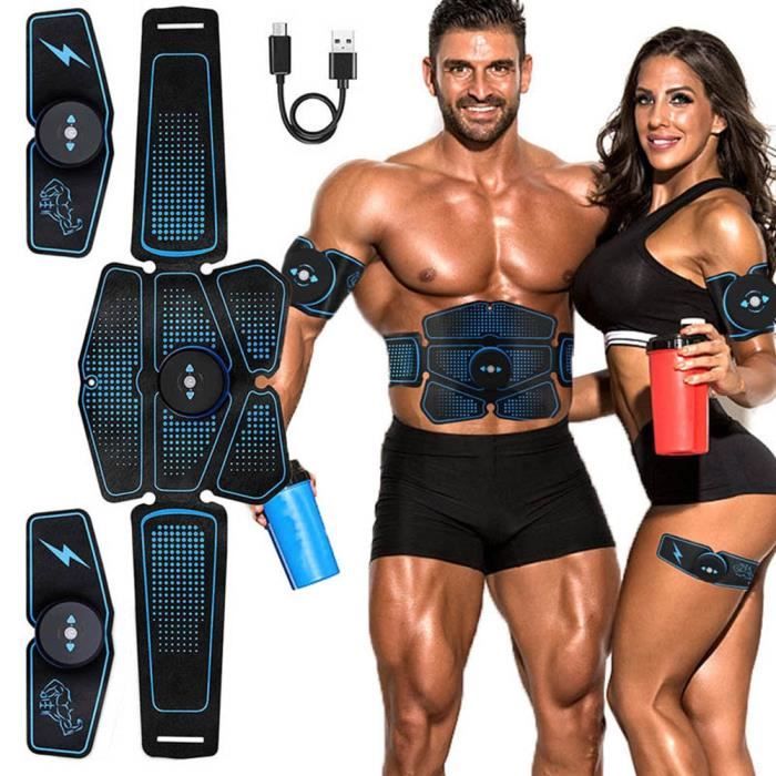 Stimulateur Abdominal Électrique - Ceinture De Fitness Avec écran Numérique, 18 Niveaux - Portable, Rechargeable USB - Pour Hommes Et Femmes