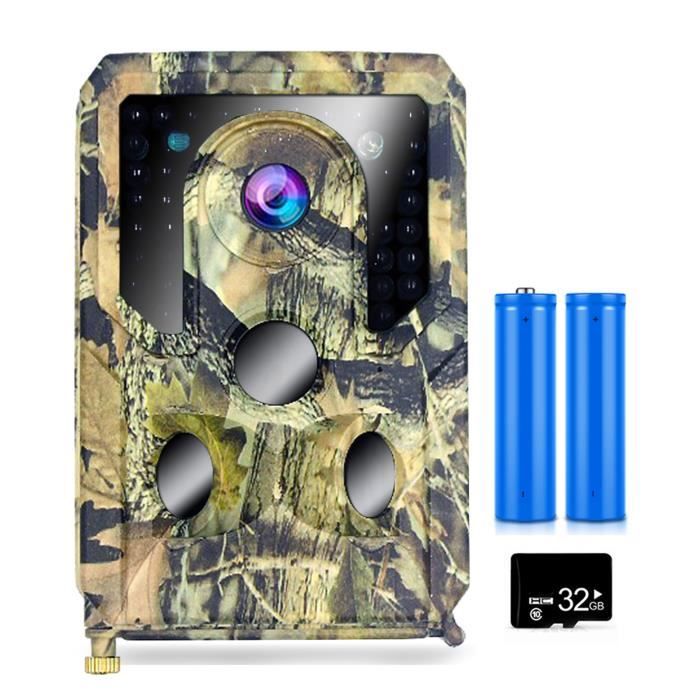 Caméra De Chasse WiFi Bluetooth 32MP 1080P Mini Avec Carte 32Go – IP66