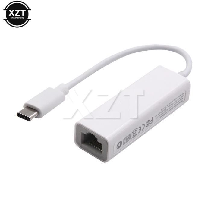 Adaptateur Ethernet USB Type-C Vers RJ45 100 Mbps | Réseau Filaire Stable Pour PC, Tablette, Voyage