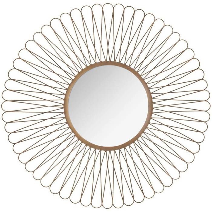 Miroir Soleil en M/étal Dor/é D58 Atmosphera